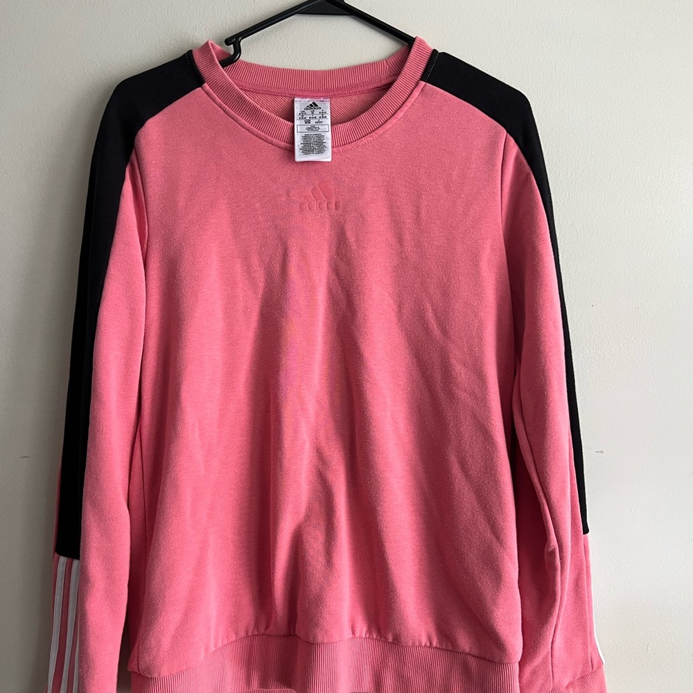 Adidas Pink and Black Sweatshirt